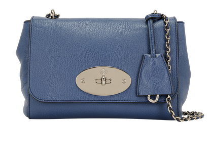 Small Lily, &pound;395, Handbags, Blue, Leather, Front view